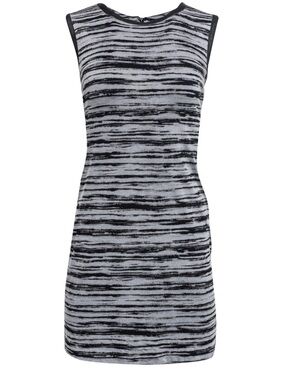 Nicole Miller Artelier - Gray & Black Striped Dress, Size 2
